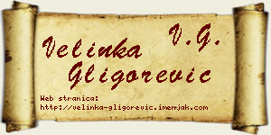 Velinka Gligorević vizit kartica